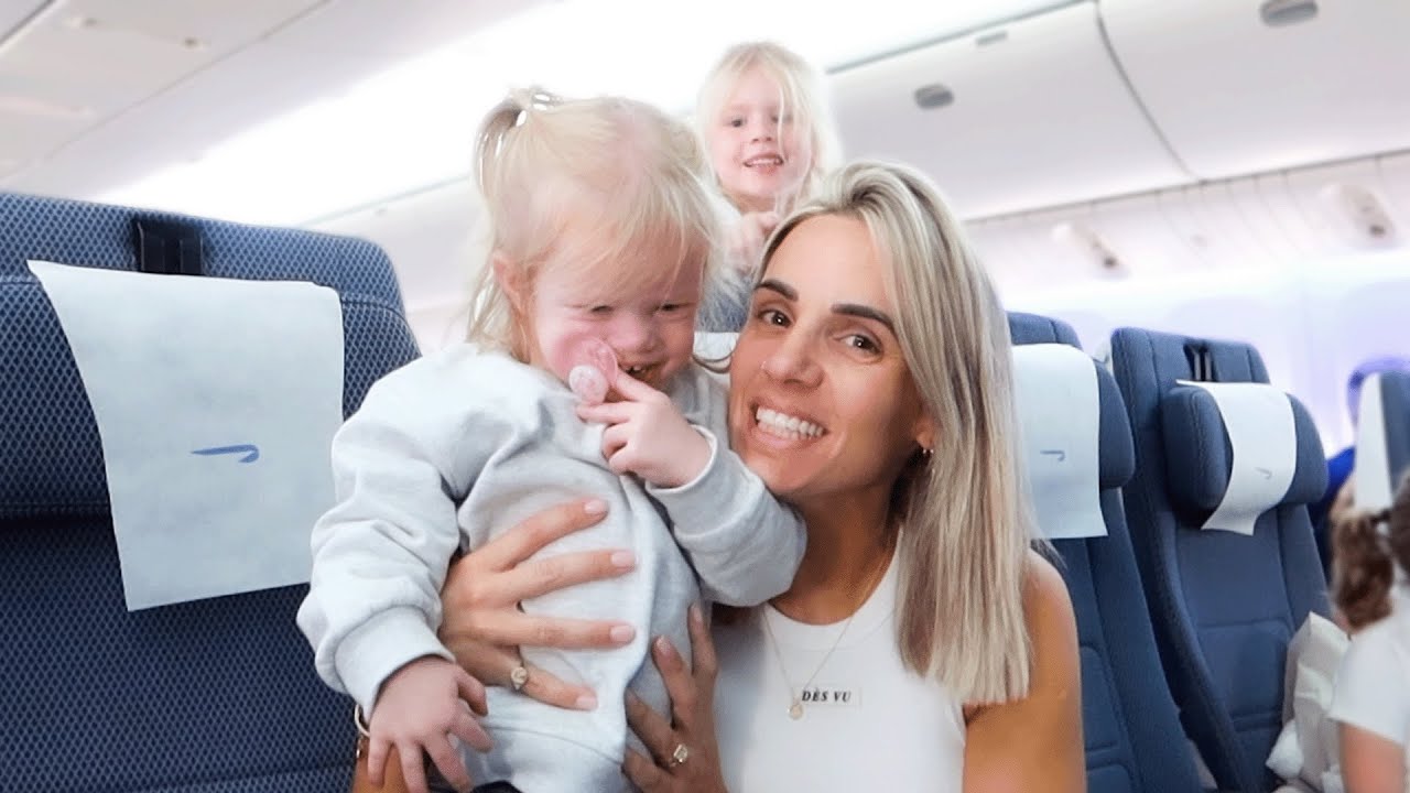 Baby’s First 10 Hour Flight on our Honey Moon! - YouTube