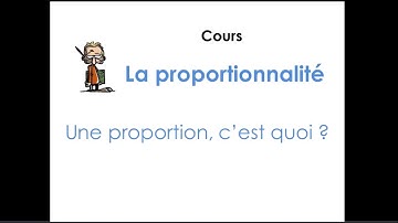 Une proportion, c