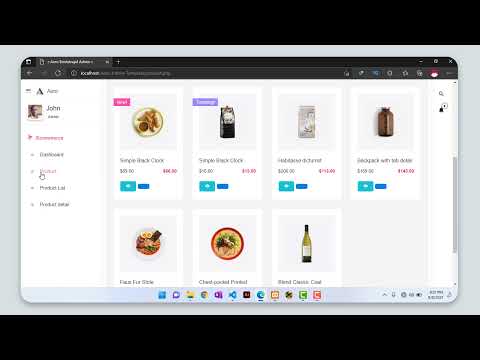 CREATE AN E-COMMERCE ADMIN PANEL  WITH SCSS, JQUERY AND BOOSTRAP CSS