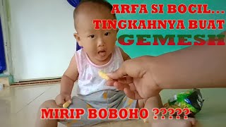 Arfa Si Bocil 1Tahun Ini Tingkahnya Bikin Gemessss, Mirip Boboho