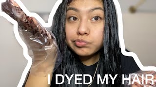 DYING MY HAIR BLACK|| 2021 Edition