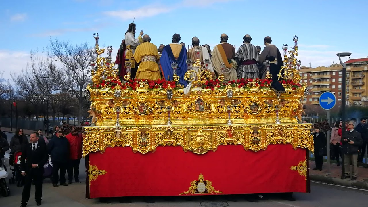 Santa Cena Jaén 2018 en el barrio del Bulevar con Banda de CCyTT San Juan Evangelista de Triana