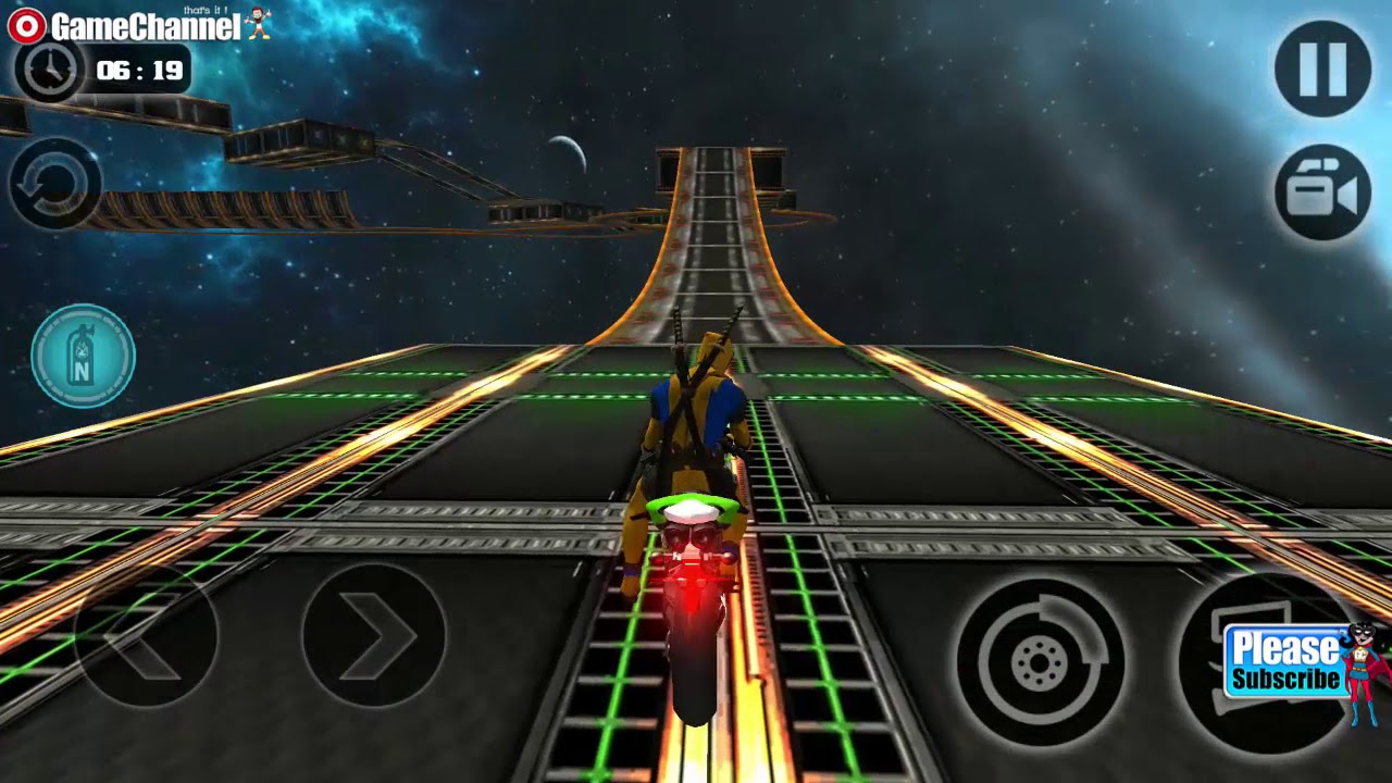 Moto Bike Stunt Racer Impossible Track Rider / Driving Motorbike / Android Gameplay Video #3