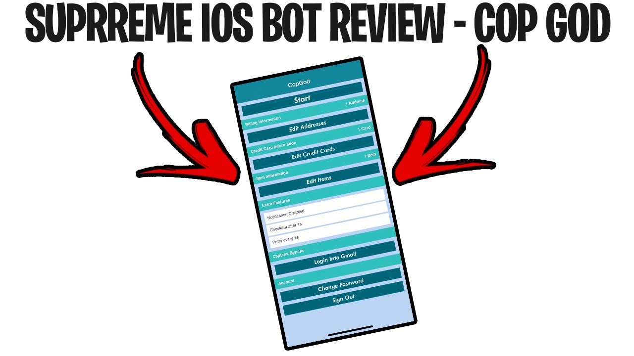 FASTEST Supreme IOS Bot Review - COPGOD