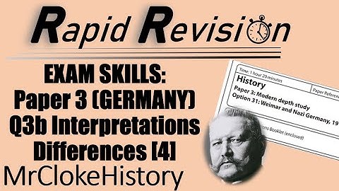 Rapid Revision: Exam Skills Paper 3 (Germany)- The Difference between the interpretations. (4 marks)