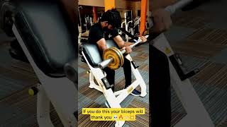 Preacher Curl = FULL Bicep Isolation🔥💪 #biceps #viral #gym #armsworkout #curls #fitness #shorts