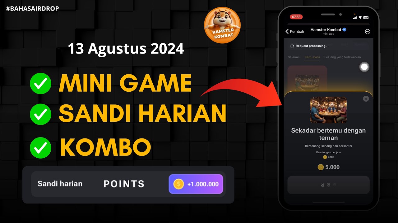 Update Mini Game, Sandi dan Kombo Harian Hamster Kombat - YouTube