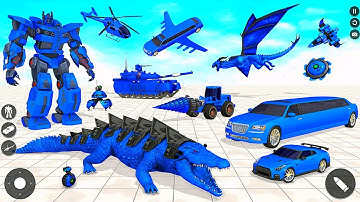 Futuristic Robot Crocodile Multiple Transform Game 2024 - Android Gameplay