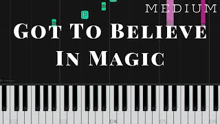 Video thumbnail of "Got To Believe In Magic - David Pomeranz | MEDIUM Piano Tutorial"