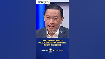Tom Lembong Mentor Dibalik Suksesnya Berbisnis Gibran & Kaesang #shorts