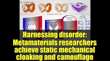 Harnessing disorder: Metamaterials researchers achieve static mechanical cloaking and camouflage