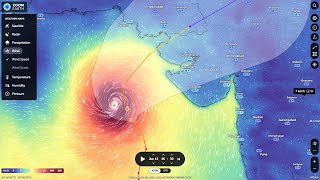 Cyclone Biparjoy Approaching Gujrat and Karachi Coast - LIVE Weather Map, Storm Tracker | Zoom Earth