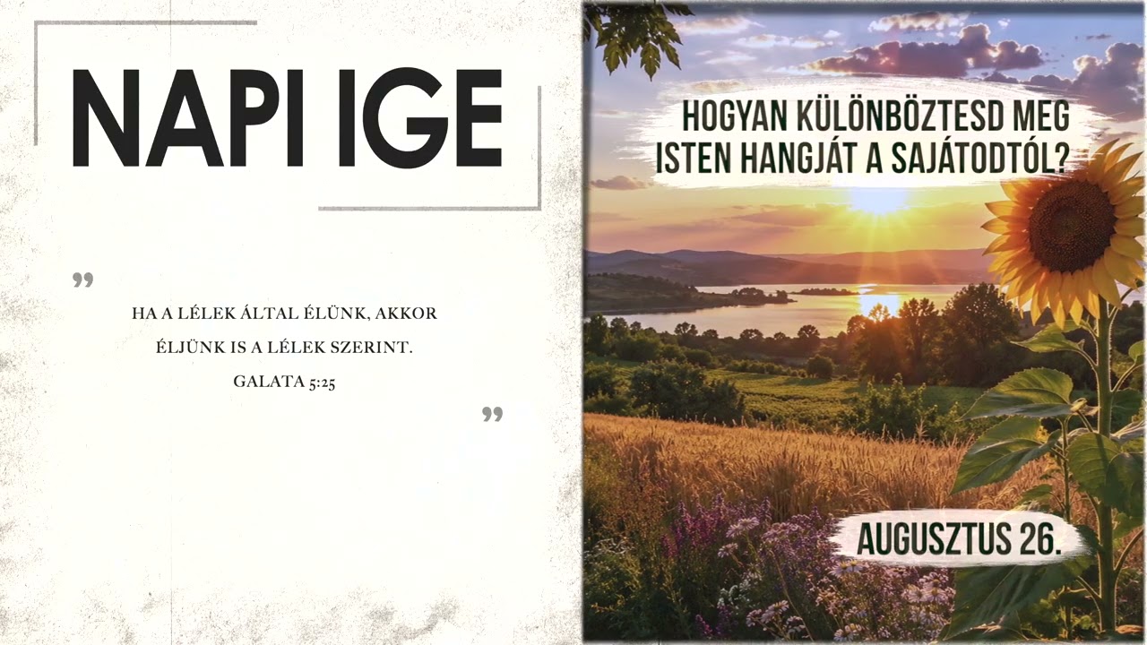 Napi IGE | Hogyan különböztesd meg Isten hangját a sajátodtól? | 2026.08.26