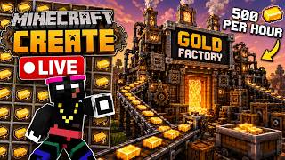 🔴 LIVE | Building the Ultimate Gold Factory! | Minecraft Create Mod Tamil
