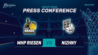 MHP RIESEN Ludwigsburg v Nizhny Novgorod - Press Conference - Basketball Champions League 2018