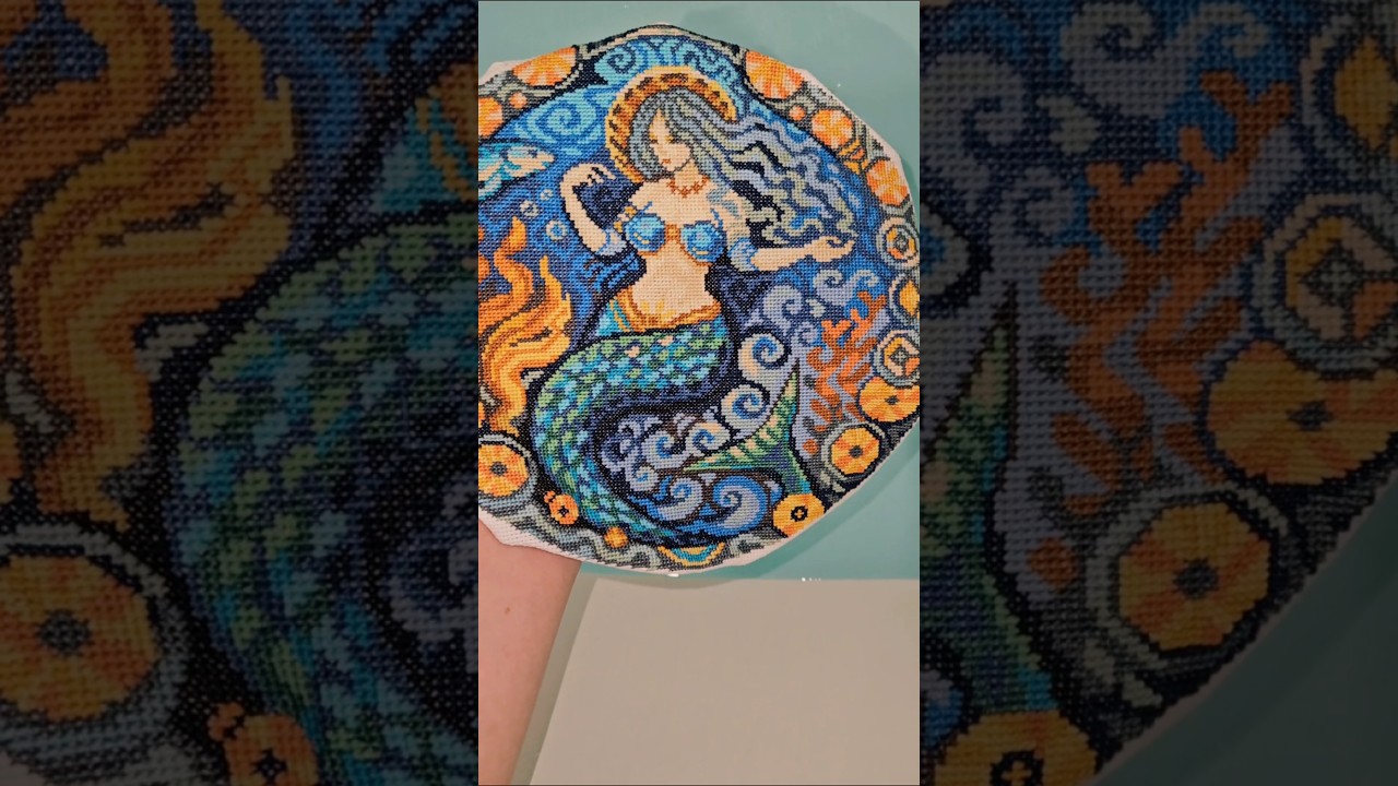 первый финиш 2026 года. русалка от мира вышивки