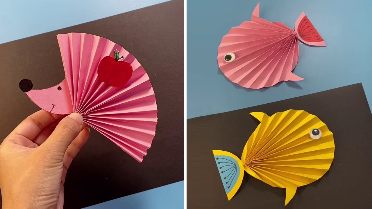 Super Easy Paper Animal Crafts for Kids, animal, paper, craft, DIY  Accordion Fold Paper Craft Ideas for Beginners :), By Kids Art & Craft