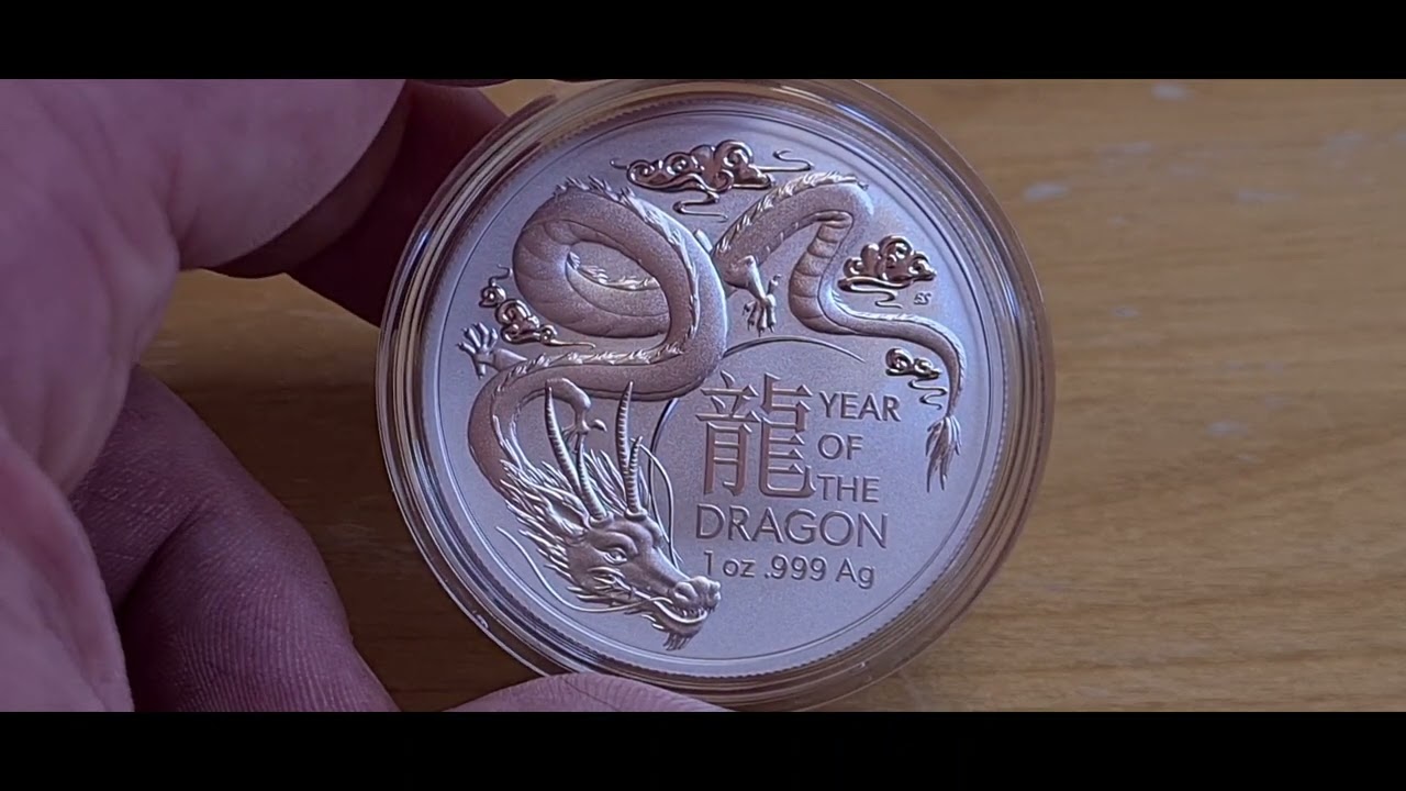 Royal Australian Mint, Year of the Dragon 2024 1oz Silver Bullion Coin