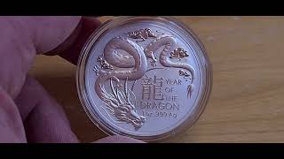Royal Australian Mint, Year of the Dragon 2024 1oz Silver Bullion Coin