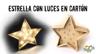 Athlete Statistics RECICLAR Manualidades en CARTÓN  Estrella con luces MUY FÁCIL