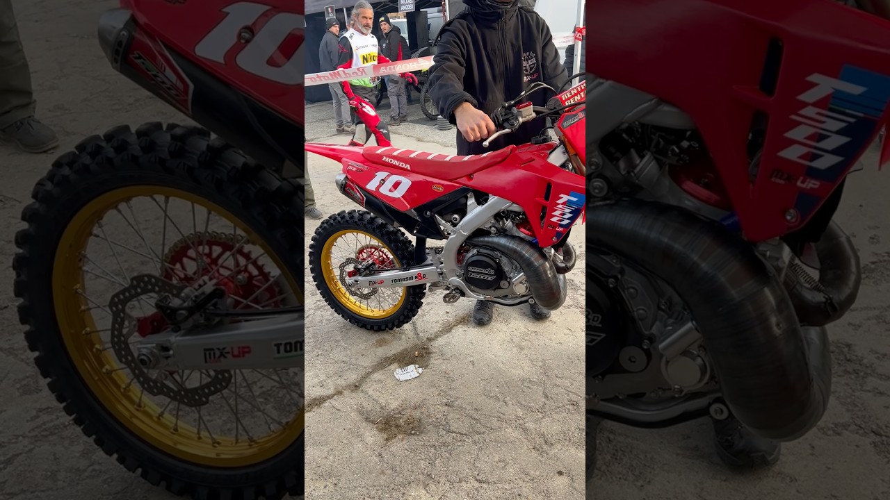 Honda CR500 2stroke warm up