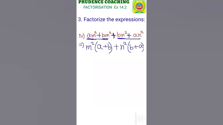 am²+bm²+bn²+an² Factorise Ex14.2 sum3ii #factorisation NCERT MATHS CBSE class 8
