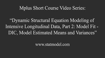 Mplus Short Courses, Topic 13: DSEM of Intensive Longitudinal Data, Part 2