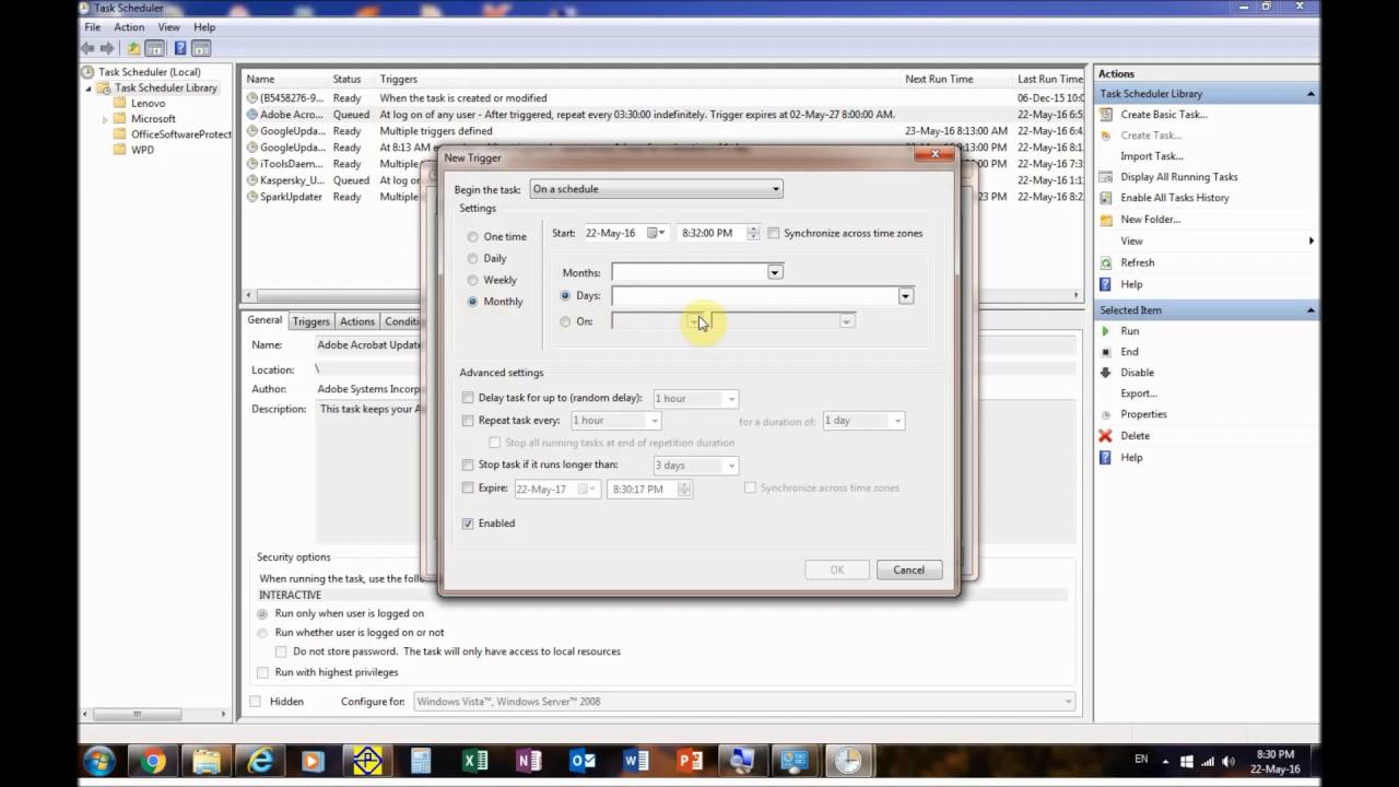 C users documents task vbs. Task Scheduler Windows на русском.