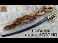 Forging a Trench KATANA out of Rusted Iron CHAIN