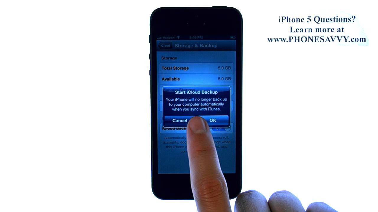 การ สํา รอง ข้อมูล iphone 5 2022 Apple iPhone 5 - iOS 6 - How do I Enable Automatic iCloud Backup