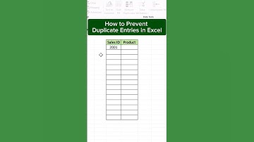 Excel Tips & Tricks | How to Prevent Duplicate Entries in Excel #exceltips #exceltutorial #shorts