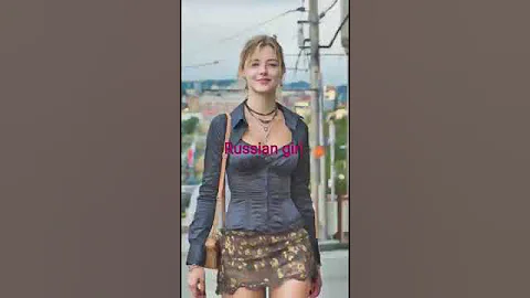 Russian Girl - Golden Hour Walking down the street #model #fashion #viral #shorts #russiangirl