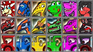 Dr Dino + Dinosaur Farm + Dino Robot Corps - Euoplocephalus/Parasau/Ptera/Ceratosaurus/Tyranno/Trice