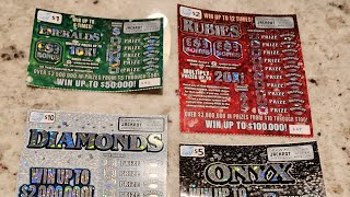 New March 2026 Rubies , Emeralds,  Onyx Lottery Scratch Offs #Illinoislottery #scratchoffs 