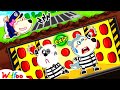 100 Mystery Buttons But Only One Lets You Escape Prison!Wolfoo &amp; Challenge For Kids | Wolfoo Channel