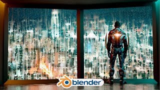 Blender - Easy Interior with Rainy window in Blender 2.8