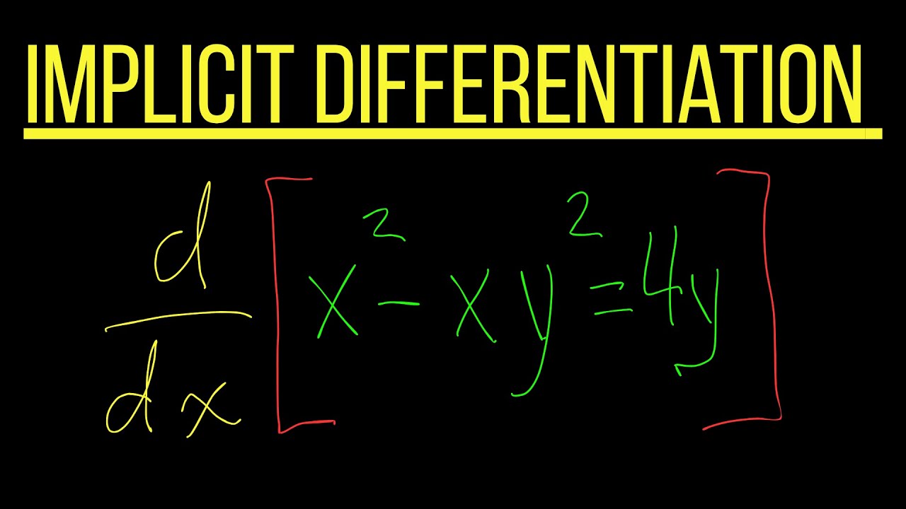 Implicit Differentiation - YouTube