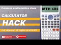 Mth 101 full calculator shortcuts