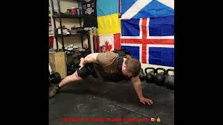 Weighted One Arm One Leg Push Up for sets of 5 at Bodyweight 105kg - Extra 30lbs