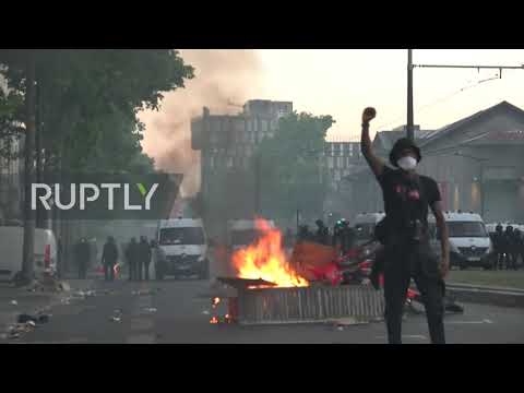 France: Police fire tear gas at protest against police brutality in Paris