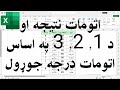 په ايکسل کې نتيجه او درجه اتومات جوړول | 1،2،3 درجه په اسانه طریقه