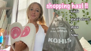 shopping haul from shien temu kohls and plato s closet