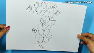 Flower Design Drawing With Pencilhow To Draw Flower Designsflower Designs Drawing Easy