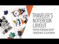 Traveler's Notebook Layout 2020 | Paper Person Shop Unboxing ‼️Giveaway Closed‼️
