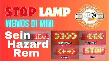 Stop Lamp Running Text Sein, Hazard, Stop