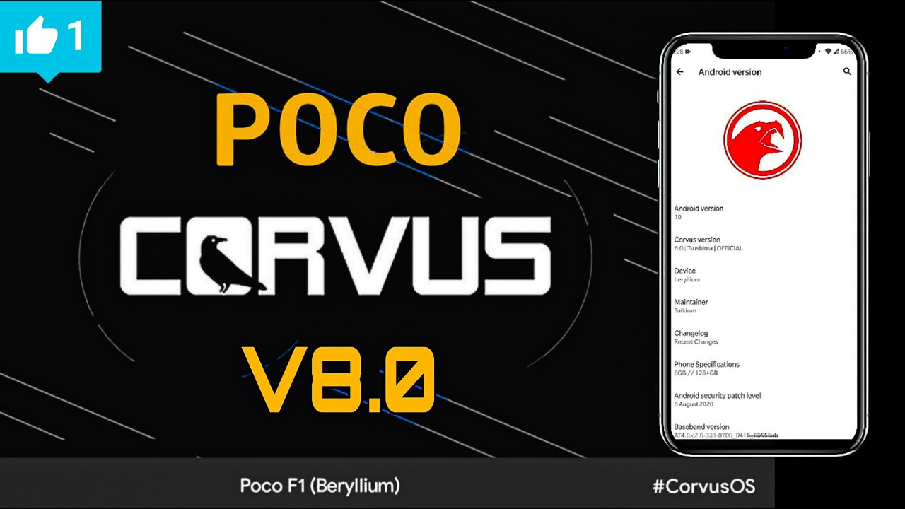 Corvus OS v8.0 For POCO F1 | Best Performance Ever | Tech 4 iNFO