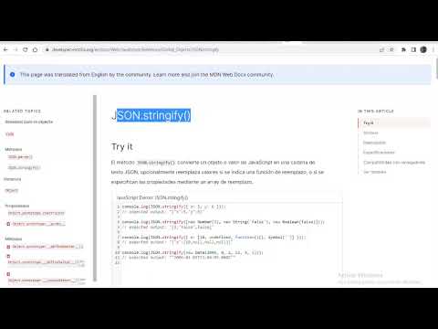 Como Utilizar El método JSON.stringify() fácil y parido
