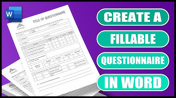 Create a FILLABLE DIGITAL QUESTIONNAIRE | FORM in word | Easy Tutorial