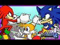 TEAM SONIC FIGHT!! Sonic VS Tails VS Knuckles! Team Sonic Play Rivals Of Aether