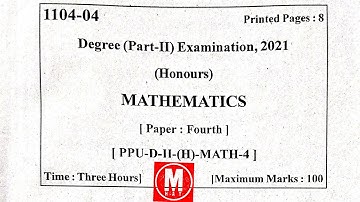 #ppu bsc part 2 #exam #2021 #math  Honors paper 4 #question